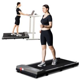 Under Desk Walking Mat Treadmill, Small Portable Office And Home Treadmill, Quiet And Lightweight Flatbed Treadmill With Remote Control (colour: grey)