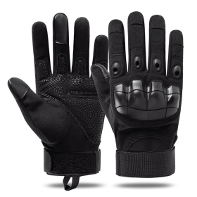 Unisex Airsoft Sports Gloves with Touchscreen Fingertip Capability (Color: BLACK, size: XL)